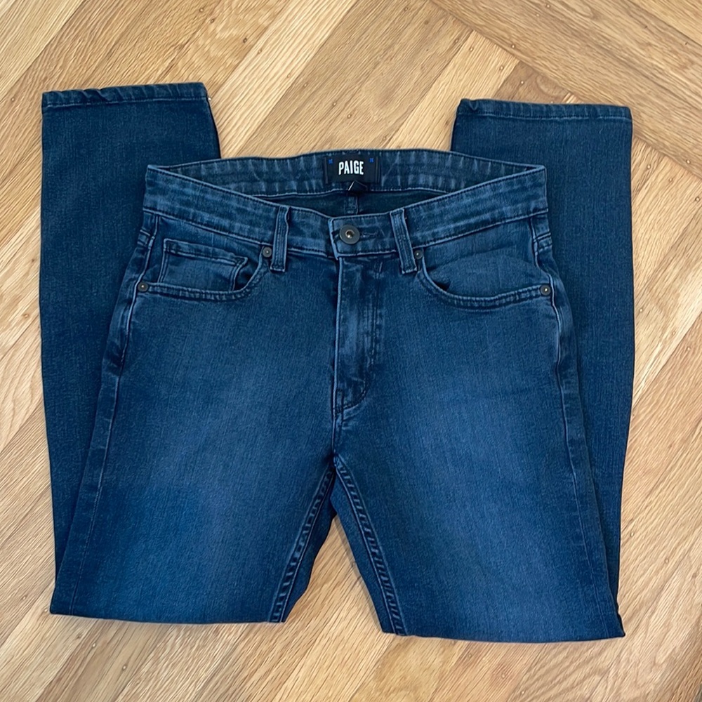 PAIGE Mens Lennox Slim Skinny Jeans 28 Blue